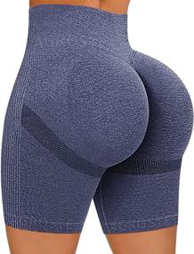 img 4 attached to AGROSTE Women's High Waist Scrunch Butt Lifting Yoga Biker Shorts - Seamless Workout Booty Shorts for TIK Tok Leggings