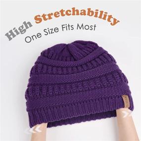 img 1 attached to 🧥 FURTALK Knit Beanie Hats: Warm Fleece-Lined Ski Skull Caps for Women and Men