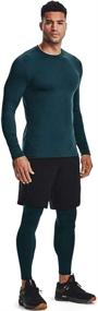 img 2 attached to 🔥 Stay Warm and Comfortable with Under Armour Men's ColdGear Fitted Crew Long Sleeve T-Shirt