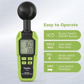 img 2 attached to Tadeto EMF Meter: 360° Measurement Detector with LCD Backlit Screen, 3 Chips & Flashlight – Ideal for Home, Office, Electric & Magnetic Field Detection, and Ghost Hunting