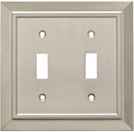 🔲 franklin brass w35220-sn-c classic architecture double toggle switch wall plate/switch plate/cover in satin nickel finish логотип