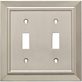 img 4 attached to 🔲 Franklin Brass W35220-SN-C Classic Architecture Double Toggle Switch Wall Plate/Switch Plate/Cover in Satin Nickel Finish