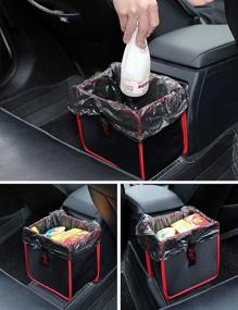 img 2 attached to 🚗 BNT Car Trash Can Organizer - 100% Leak-Proof, 1.85 Gallon Capacity, Multipurpose Bin for Auto Truck Van and SUV - Red