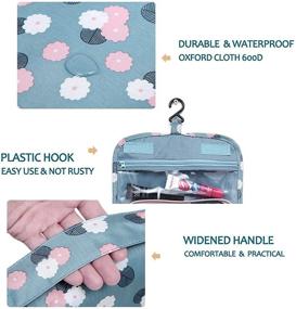 img 1 attached to 💼 Versatile Travel Makeup Bag: Waterproof, Hanging Toiletry & Cosmetic Organizer for Women & Girls