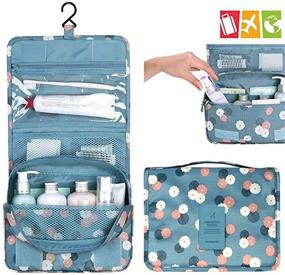 img 3 attached to 💼 Versatile Travel Makeup Bag: Waterproof, Hanging Toiletry & Cosmetic Organizer for Women & Girls