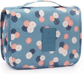 img 4 attached to 💼 Versatile Travel Makeup Bag: Waterproof, Hanging Toiletry & Cosmetic Organizer for Women & Girls