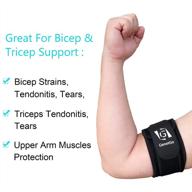 💪 bicep & tricep tendonitis brace compression sleeve - relieve pain & support muscles for bicep and tricep strains (l/xl width-4") логотип