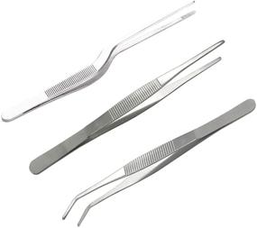 img 4 attached to Dohuge Tweezers Precision Culinary Stainless