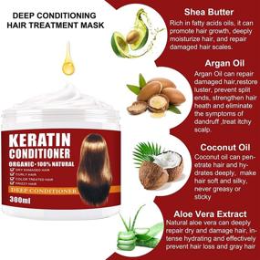 img 3 attached to 💆 Revitalizing Keratin Deep Conditioner with Argan Oil for Damaged Dry Hair - 2021 Hair Treatment Solution, Paraben-Free & Sulfate-Free