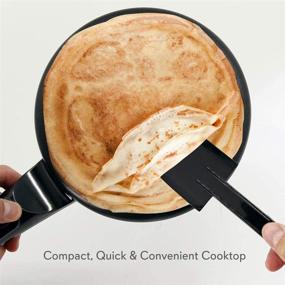 img 3 attached to NutriChef Electric Griddle Crepe Maker - Nonstick Pan Style Cooktop with Temperature Control for Kitchen Countertop - PKCRM08