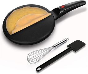 img 4 attached to NutriChef Electric Griddle Crepe Maker - Nonstick Pan Style Cooktop with Temperature Control for Kitchen Countertop - PKCRM08