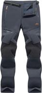 ❄️ magnivit men's winter fleece lined waterproof snow ski pants with reinforced knee and 4 zipper pockets: stay warm and dry on the slopes логотип