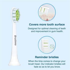 img 1 attached to 🦷 Ultimate Brushmo Replacement Toothbrush Heads for Sonicare DiamondClean HX6063 - Set of 8, White