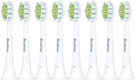 🦷 ultimate brushmo replacement toothbrush heads for sonicare diamondclean hx6063 - set of 8, white logo