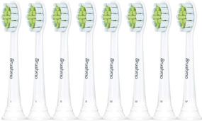 img 4 attached to 🦷 Ultimate Brushmo Replacement Toothbrush Heads for Sonicare DiamondClean HX6063 - Set of 8, White