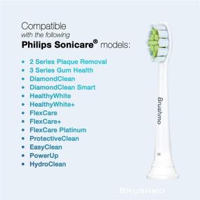 img 3 attached to 🦷 Ultimate Brushmo Replacement Toothbrush Heads for Sonicare DiamondClean HX6063 - Set of 8, White