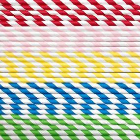 img 2 attached to 🌈 Environmentally Friendly: 100PCS Biodegradable Rainbow Paper Straws - Perfect for Beverages, Parties, and DIY Crafts