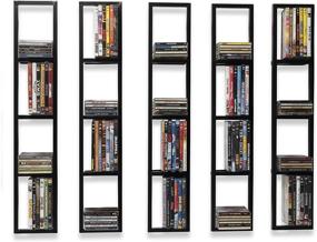 img 2 attached to 📚 Black Metal Floating Shelf Set of 5 - Space Wall Mount 34 Inch CD DVD Organizer Media Storage Rack