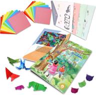 🦋 easy origami animals kit - beginner friendly origami book with 120 sheets & 2 packs of square origami paper - fun animal origami for kids logo