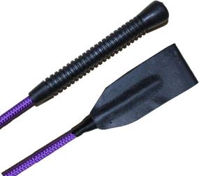 img 4 attached to 🐴 Deluxe 18 Inch Jump Bat Riding Crop: Fiberglass Shaft, Leather Slapper, Color Choice - Black, Blue, Green, Fuchsia, Pink, Purple, Red, or Yellow