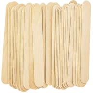 100 pcs professional large body hair removal waxing sticks: effective wood applicator spatulas logo