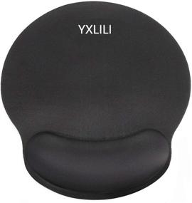 img 4 attached to 🖱️ YXLILI Ergonomic Mouse Pad with Wrist Support: Gaming Mouse Mat for Comfortable Typing & Pain Relief, Non-Slip Rubber Base, Waterproof - Black