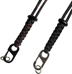 img 3 attached to 🔥 BSGB 2PCS Handmade 550 Military Grade Necklace Fire Cord Paracord Lanyard Keychain: Versatile Outdoor Survival Gear