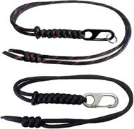 🔥 bsgb 2pcs handmade 550 military grade necklace fire cord paracord lanyard keychain: versatile outdoor survival gear логотип