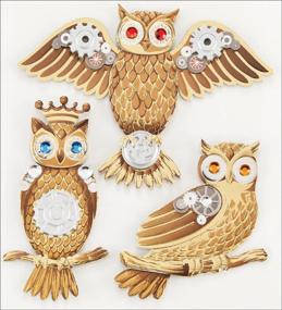 img 1 attached to 🦉 Discover the Unique Artistry of Jolee's Boutique Steampunk Owls Dimensional Embellishments