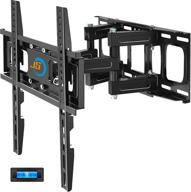 📺 full motion tv wall mount with swivel, tilt, and height setting - juststone tv mount for 28-65 inch flat & curved tvs up to 121lbs, max vesa 16x16 (400x400mm) logo