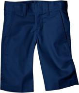 🩳 dickies boys' flex waist flat front short: ultimate comfort and versatility logo