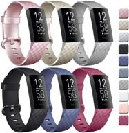 6 pack bands compatible with fitbit charge 4 / fitbit charge 3 / charge 3 se wearable technology and accessories logo