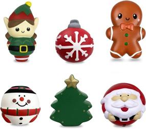 img 4 attached to 🎅 Delightful QINGQIU Christmas Squishies: Unique Stocking Novelty & Gag Toys for Toddlers