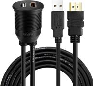 vimvip 2 метра 6 футовая длина usb и hdmi панельная панель монтаж подпольной монтаж 🔌 для автомобиля, лодки и мотоцикла с usb-портом и hdmi-портом на панели приборов - легко улучшайте подключение! логотип