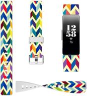 silicone bands for inspire hr - endiy aesthetic decorative designer personalized printed patterned strap compatible for fitbit inspire 2/inspire/inspire hr small women girls - candy rainbow colorful logo