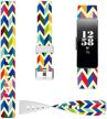 silicone bands for inspire hr - endiy aesthetic decorative designer personalized printed patterned strap compatible for fitbit inspire 2/inspire/inspire hr small women girls - candy rainbow colorful logo