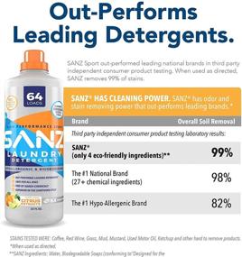 img 2 attached to 🌿 Sanz Clean Natural Laundry Detergent Free and Clear - High Performance Hypoallergenic Liquid, Ideal for Sensitive Skin, Gentle Sanitizing, Odor & Stain Removal, 64 Loads