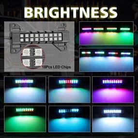 img 2 attached to 🚗 AKD Part RGB Grille Lights 4 Pack - Multi-color Front Grille LED Lighting Kit for Tacoma TRD PRO Truck Raptor Grille - Bluetooth APP Control