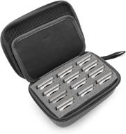 💇 casematix hair clipper guard blade holder case: ultimate storage solution for barbers and stylists - compatible with top detachable clippers guards (12 metal brands) - blade storage case only logo