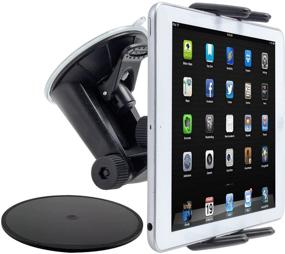 img 3 attached to 📱 Arkon Windshield Dash Car Mount: iPad Mini & Galaxy Tab 4/3/Note/S/Pro 8.4 (Black) - Retail Option