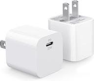 🔌 быстрое зарядное устройство apple mfi certified iphone 12 – 2pack mini 20w pd type c power adapter plug для iphone 12/12 pro max/12 mini/11/11 pro/11 pro max/se2/ipad pro/ipad air2 - зарядка от usb c логотип