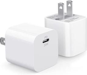 img 4 attached to 🔌 Быстрое зарядное устройство Apple MFi Certified iPhone 12 – 2Pack Mini 20W PD Type C Power Adapter Plug для iPhone 12/12 Pro Max/12 Mini/11/11 Pro/11 Pro Max/SE2/iPad Pro/iPad Air2 - Зарядка от USB C