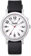 speidel glow watch - medical scrub, silicone band, 24 hour marks, second hand, easy-read lighted face with engravable options logo