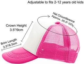 img 3 attached to Toptie Kids 2 Tone Mesh Curved Bill Trucker Cap - Adjustable Snapback for Style and Comfort!