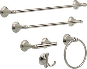 img 1 attached to 🛁 Enhance Your Bathroom with the Delta Faucet Windemere Towel Hook in Satin Nickel - Stylish Bathroom Accessories, 79635-BN