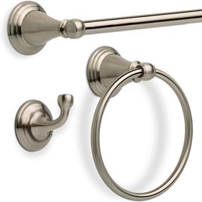 img 2 attached to 🛁 Enhance Your Bathroom with the Delta Faucet Windemere Towel Hook in Satin Nickel - Stylish Bathroom Accessories, 79635-BN