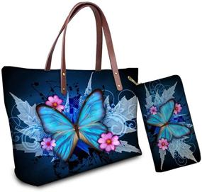 img 2 attached to 👜 WELLFLYHOM African American Woman Handbag and Wallet Set: Stylish Shoulder Bag, Top Handle Tote Purse for Women