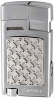 🔥 xikar forte jet flame lighter with 7mm cigar punch, red fuel gauge, sleek hot rod design, high-touch decorative insert - silver houndstooth logo