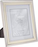 🖼️ stylish & versatile: lawrence frames 8x10 silver plated metal picture frame with brushed gold inner panel логотип