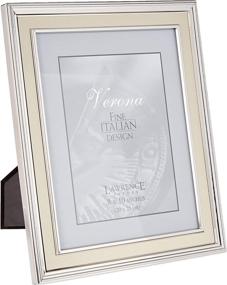 img 4 attached to 🖼️ Stylish & Versatile: Lawrence Frames 8x10 Silver Plated Metal Picture Frame with Brushed Gold Inner Panel